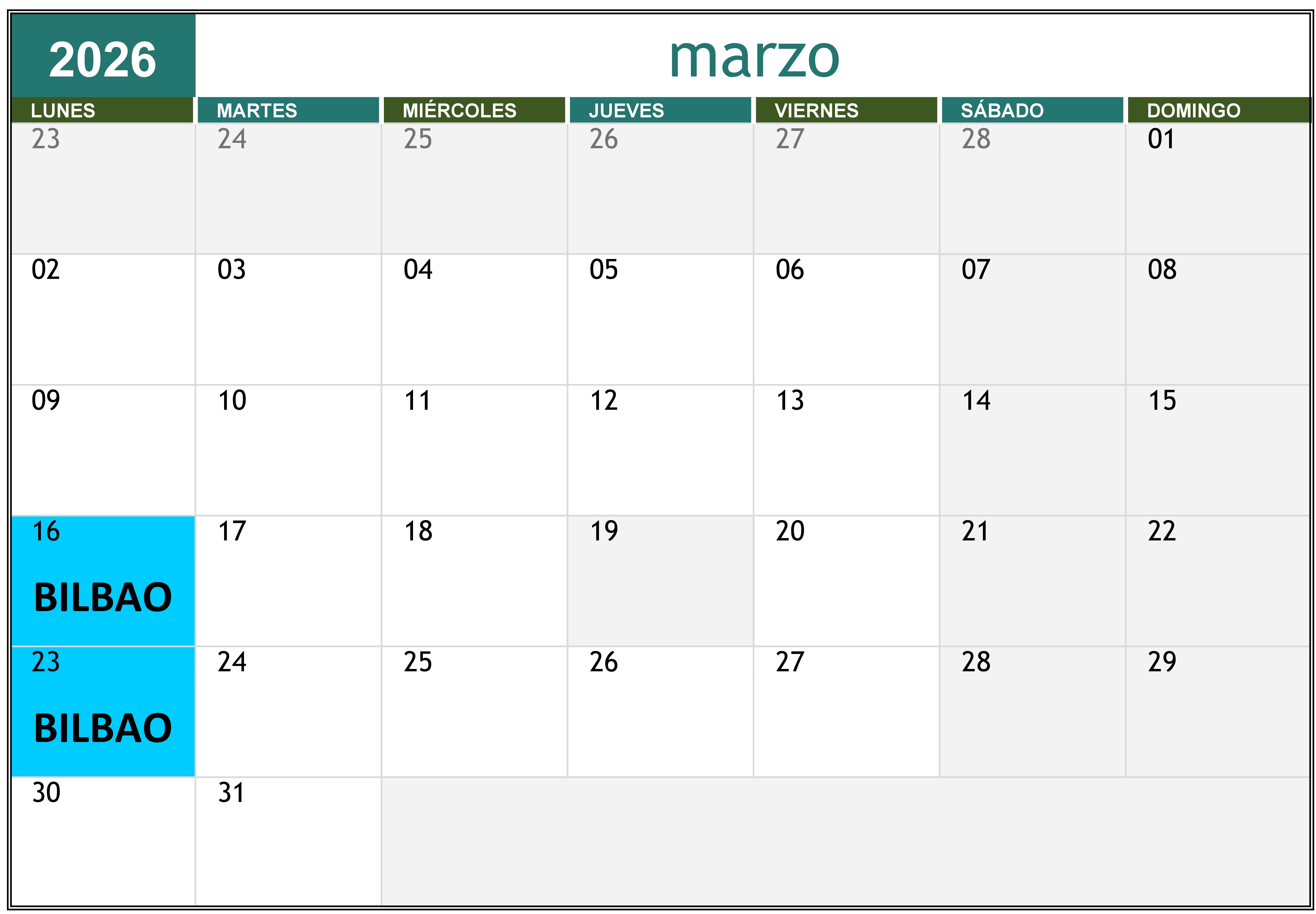 Calendario